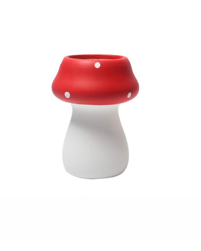 Handmade Cute Whimsical Ceramic Mushrrom Plant Flower Pot for Indoor / Outddor