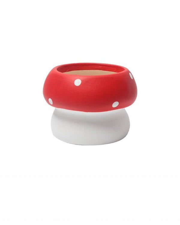 Handmade Cute Whimsical Ceramic Mushrrom Plant Flower Pot for Indoor / Outddor