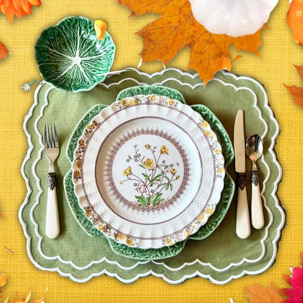 ELARA GREEN RECTANGLE FABRIC PLACEMAT