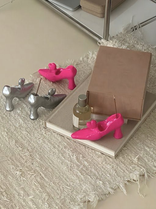 Handmade Funky Memphis Heels Incense Holder Set Of 2 Pcs