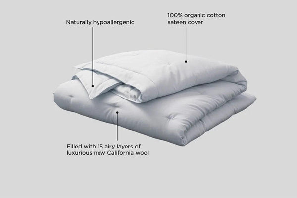 Natural Wool Comforter - Gifts for You 'n Me