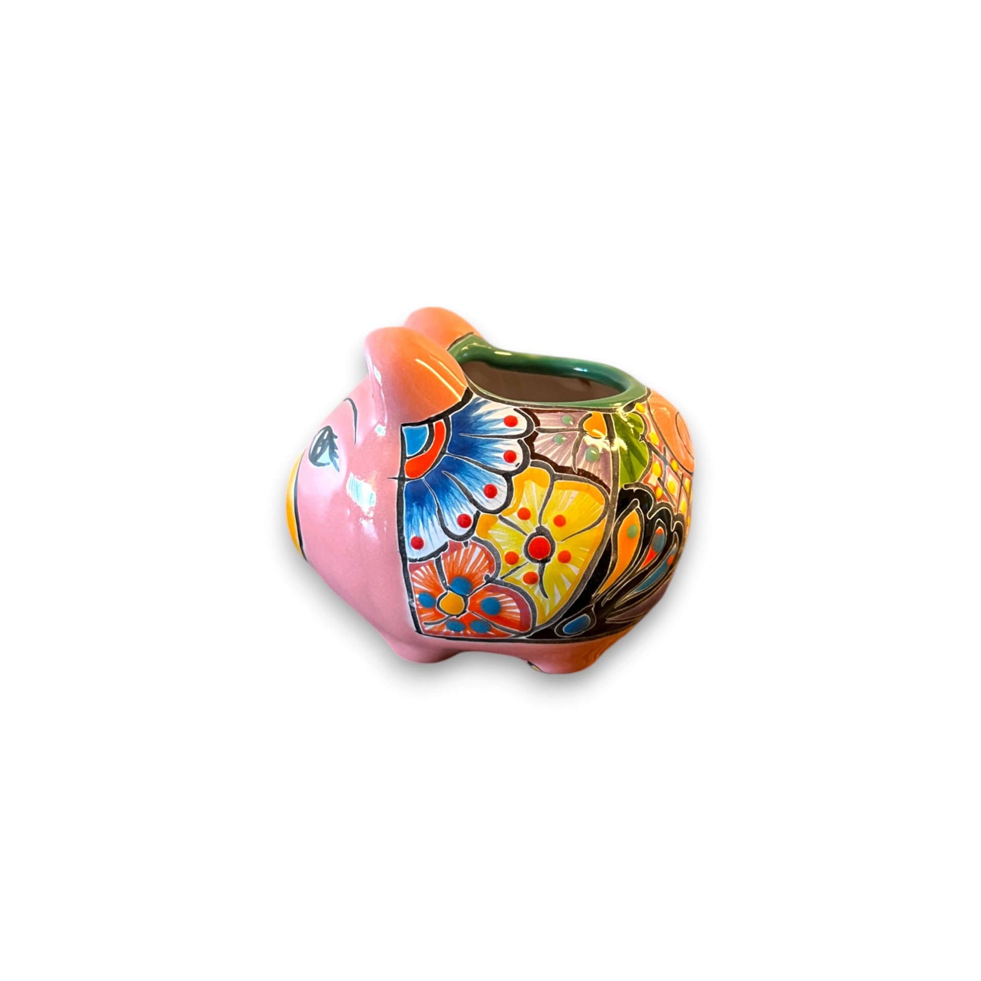 Mexican Talavera Pig Planter | Vibrant Handmade Ceramic Decor