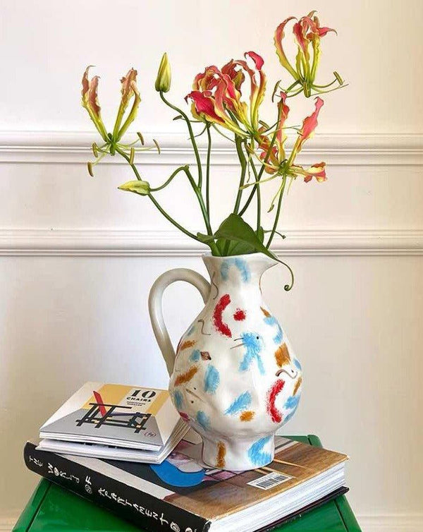 Handmade Nordic Style Pottery Jug Vase