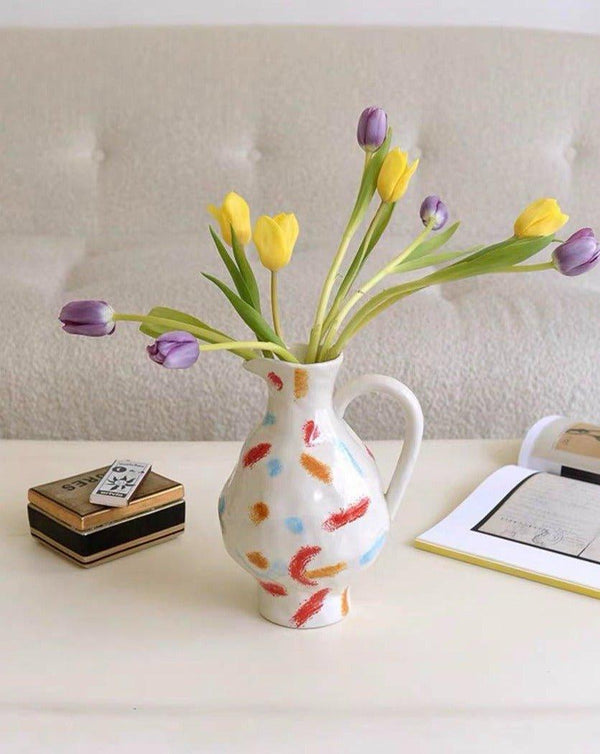 Handmade Nordic Style Pottery Jug Vase