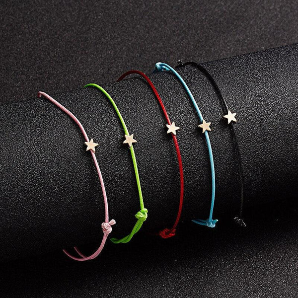 Handmade Red Thread String Rope Bracelet Cute Love Heart Star Butterfly Crown Cross Round Charm Star Heart Compass Bracelets Adjustable Bracelet Handmade Simple Cute Bracelets Best Friend Women Bracelet