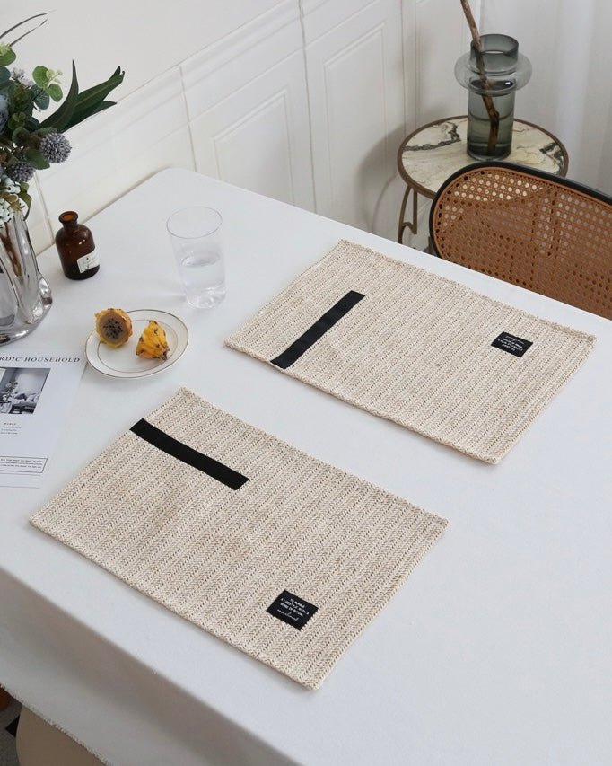 Handmade Retro Nordic Woven Reed Placemat for Elegant Table Setting