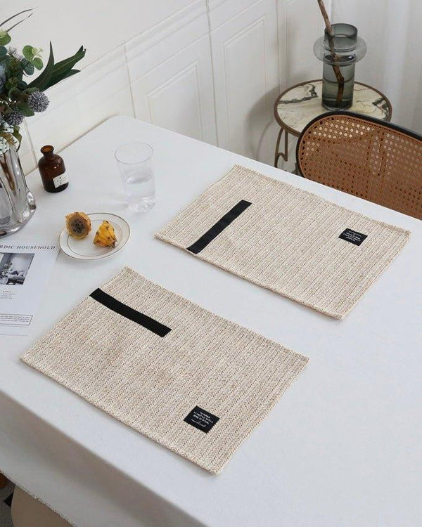Handmade Retro Nordic Woven Reed Placemat for Elegant Table Setting