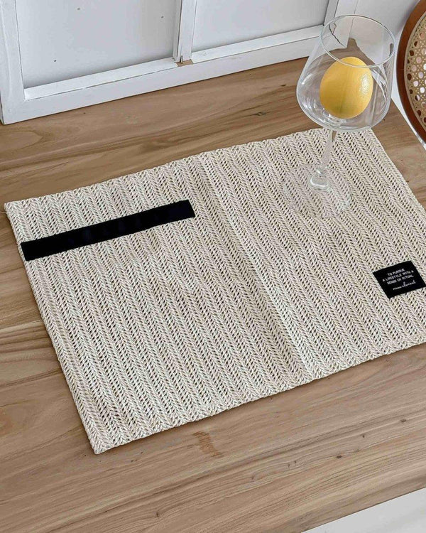 Handmade Retro Nordic Woven Reed Placemat for Elegant Table Setting