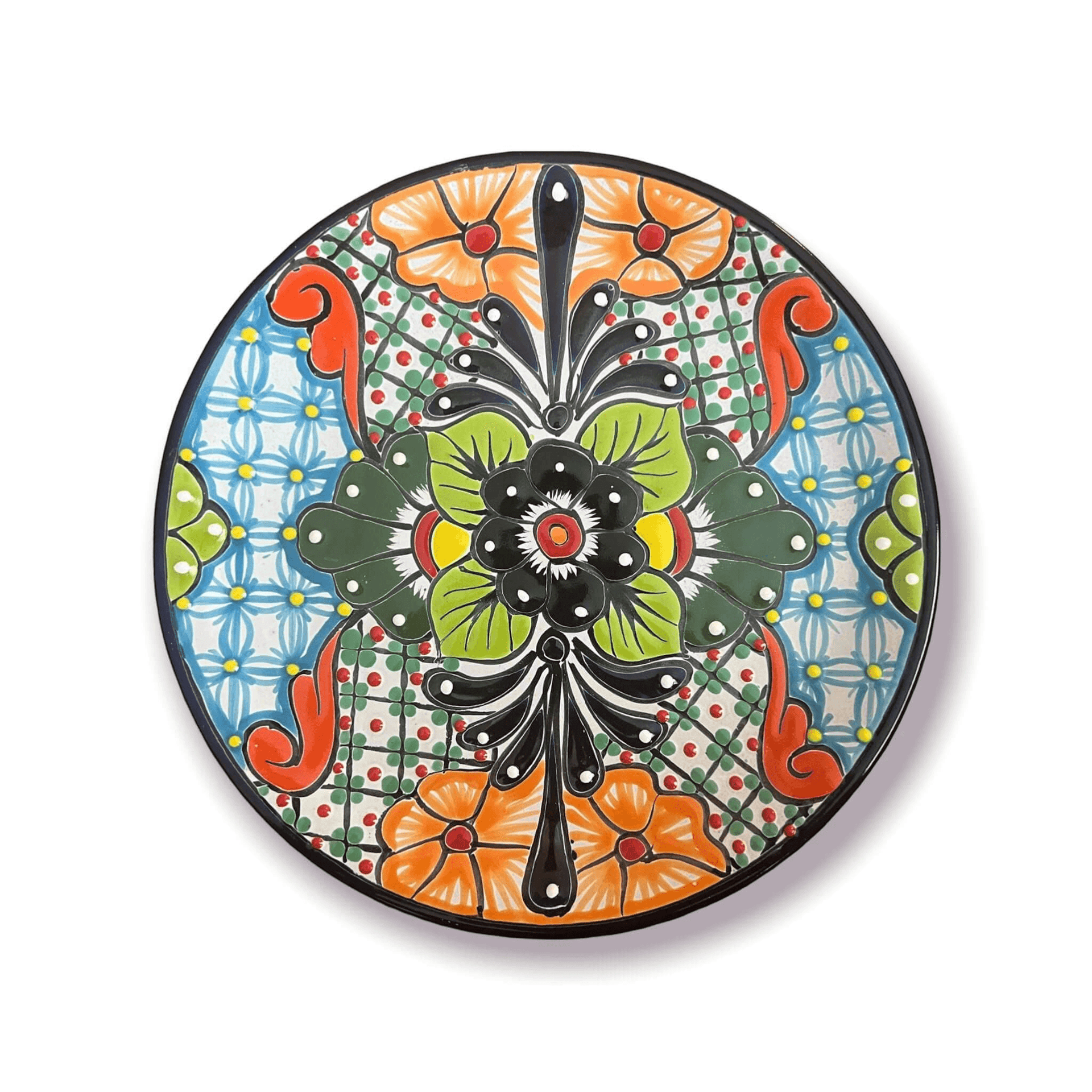 20-Piece Talavera Dinnerware Set | Handmade Floral Tableware (Seats 6)