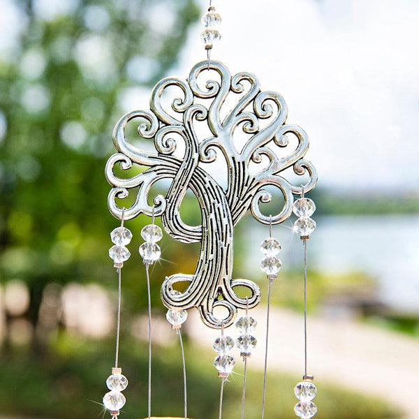 Hanging Crystal With Ball Prism Rainbow Maker Tree of Life Decor For Garden Window Rainbow Maker with Chain for Easy Hanging Outdoor Home Kids Room Window
