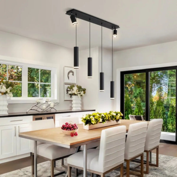 Hanging Light for Modern Kitchen Island with Adjustable Aluminum Spotlights