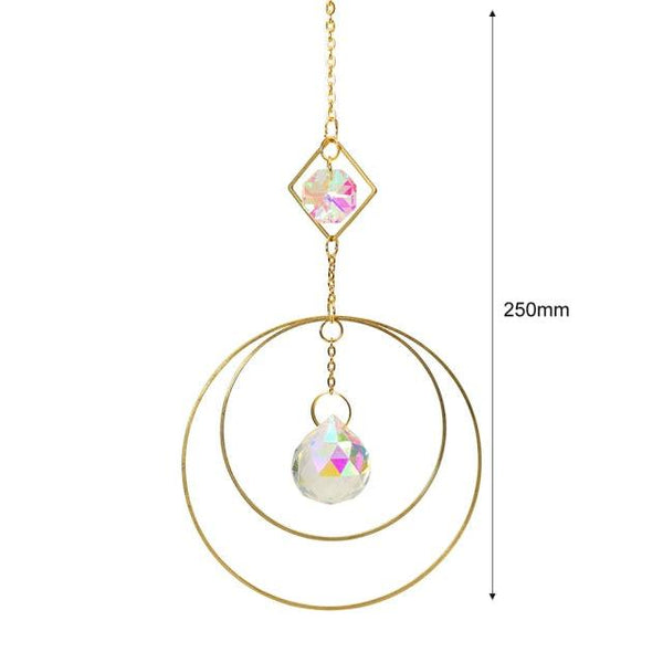 Hanging Sun Catcher Moon Light With Chain Pendant Ornament Crystal Balls  Catcher Wind-chime Rainbow Maker Crystal Hanging  Window Curtain Chandelier Outdoor Garden Home Decor Christmas Day Party Wedding Decoration