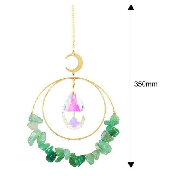 Hanging Sun Catcher Moon Light With Chain Pendant Ornament Crystal Balls  Catcher Wind-chime Rainbow Maker Crystal Hanging  Window Curtain Chandelier Outdoor Garden Home Decor Christmas Day Party Wedding Decoration