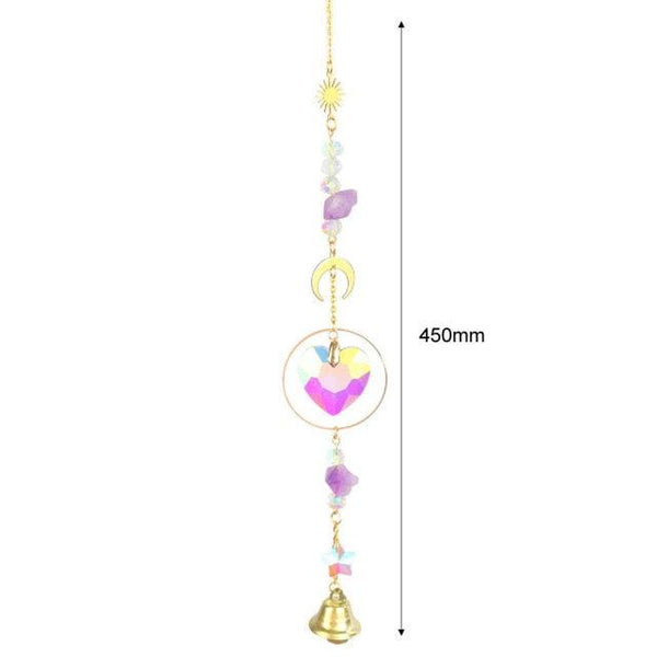 Hanging Sun Catcher Moon Light With Chain Pendant Ornament Crystal Balls  Catcher Wind-chime Rainbow Maker Crystal Hanging  Window Curtain Chandelier Outdoor Garden Home Decor Christmas Day Party Wedding Decoration