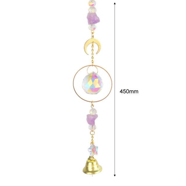 Hanging Sun Catcher Moon Light With Chain Pendant Ornament Crystal Balls  Catcher Wind-chime Rainbow Maker Crystal Hanging  Window Curtain Chandelier Outdoor Garden Home Decor Christmas Day Party Wedding Decoration