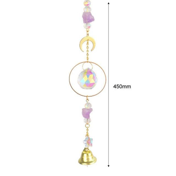 Hanging Sun Catcher Moon Light With Chain Pendant Ornament Crystal Balls  Catcher Wind-chime Rainbow Maker Crystal Hanging  Window Curtain Chandelier Outdoor Garden Home Decor Christmas Day Party Wedding Decoration