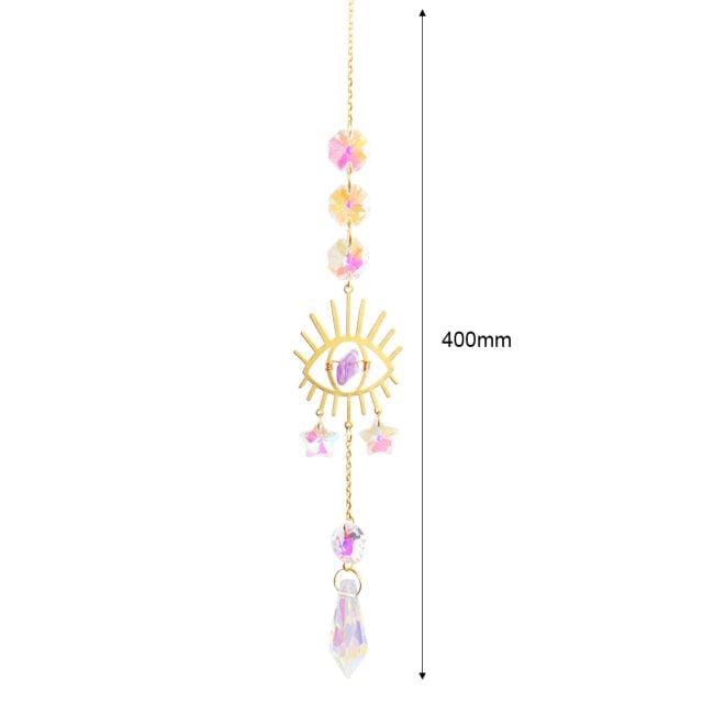 Hanging Sun Catcher Moon Light With Chain Pendant Ornament Crystal Balls  Catcher Wind-chime Rainbow Maker Crystal Hanging  Window Curtain Chandelier Outdoor Garden Home Decor Christmas Day Party Wedding Decoration