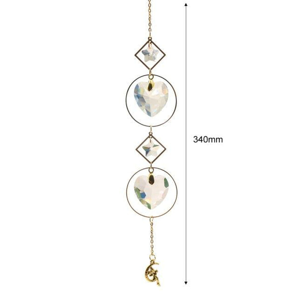 Hanging Sun Catcher Moon Light With Chain Pendant Ornament Crystal Balls  Catcher Wind-chime Rainbow Maker Crystal Hanging  Window Curtain Chandelier Outdoor Garden Home Decor Christmas Day Party Wedding Decoration