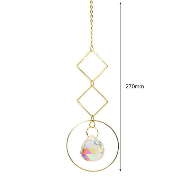Hanging Sun Catcher Moon Light With Chain Pendant Ornament Crystal Balls  Catcher Wind-chime Rainbow Maker Crystal Hanging  Window Curtain Chandelier Outdoor Garden Home Decor Christmas Day Party Wedding Decoration