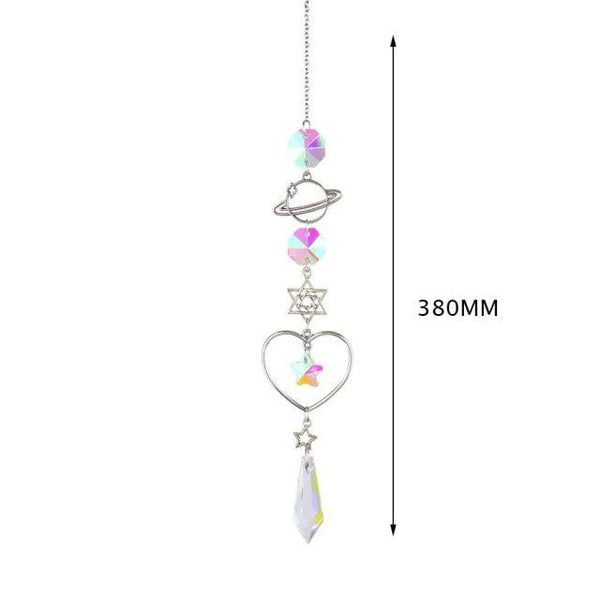 Hanging Sun Catcher Moon Light With Chain Pendant Ornament Crystal Balls  Catcher Wind-chime Rainbow Maker Crystal Hanging  Window Curtain Chandelier Outdoor Garden Home Decor Christmas Day Party Wedding Decoration