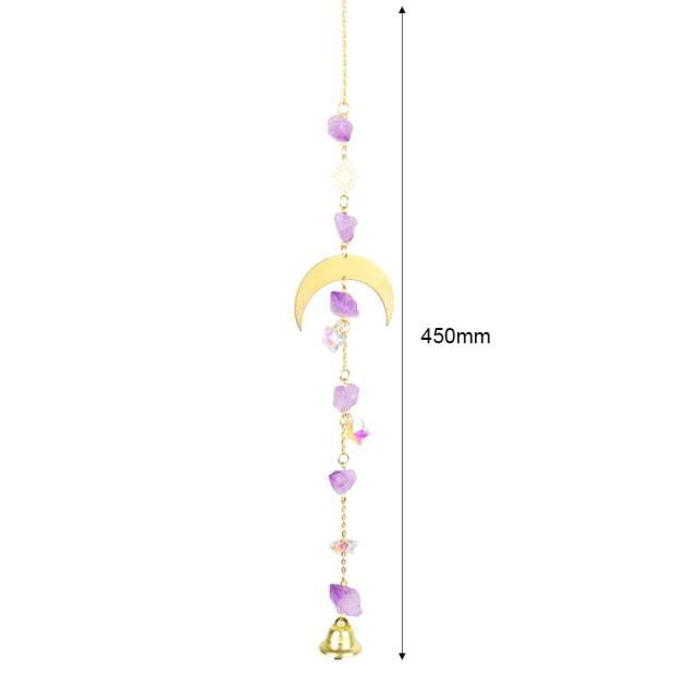Hanging Sun Catcher Moon Light With Chain Pendant Ornament Crystal Balls  Catcher Wind-chime Rainbow Maker Crystal Hanging  Window Curtain Chandelier Outdoor Garden Home Decor Christmas Day Party Wedding Decoration