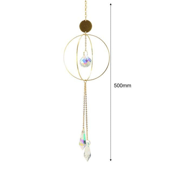 Hanging Sun Catcher Moon Light With Chain Pendant Ornament Crystal Balls  Catcher Wind-chime Rainbow Maker Crystal Hanging  Window Curtain Chandelier Outdoor Garden Home Decor Christmas Day Party Wedding Decoration