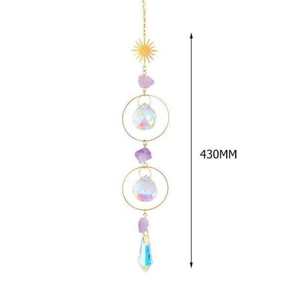 Hanging Sun Catcher Moon Light With Chain Pendant Ornament Crystal Balls  Catcher Wind-chime Rainbow Maker Crystal Hanging  Window Curtain Chandelier Outdoor Garden Home Decor Christmas Day Party Wedding Decoration