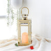 12'' High Metal Decorative Candle Lantern (Gold) - Gold