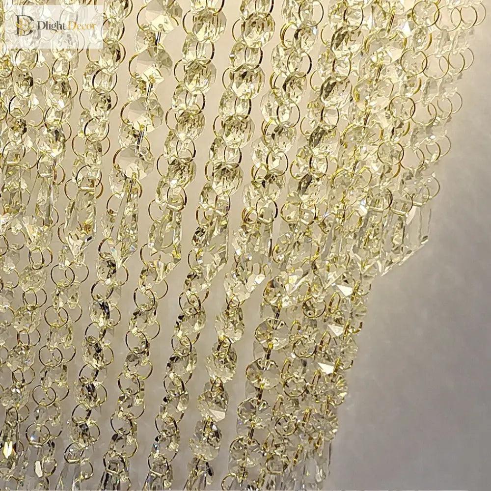 Hannah Modern Crystal Gold Wall Sconce | Bedroom Lighting