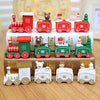 Happy Trees Wooden Christmas Train with Snowman