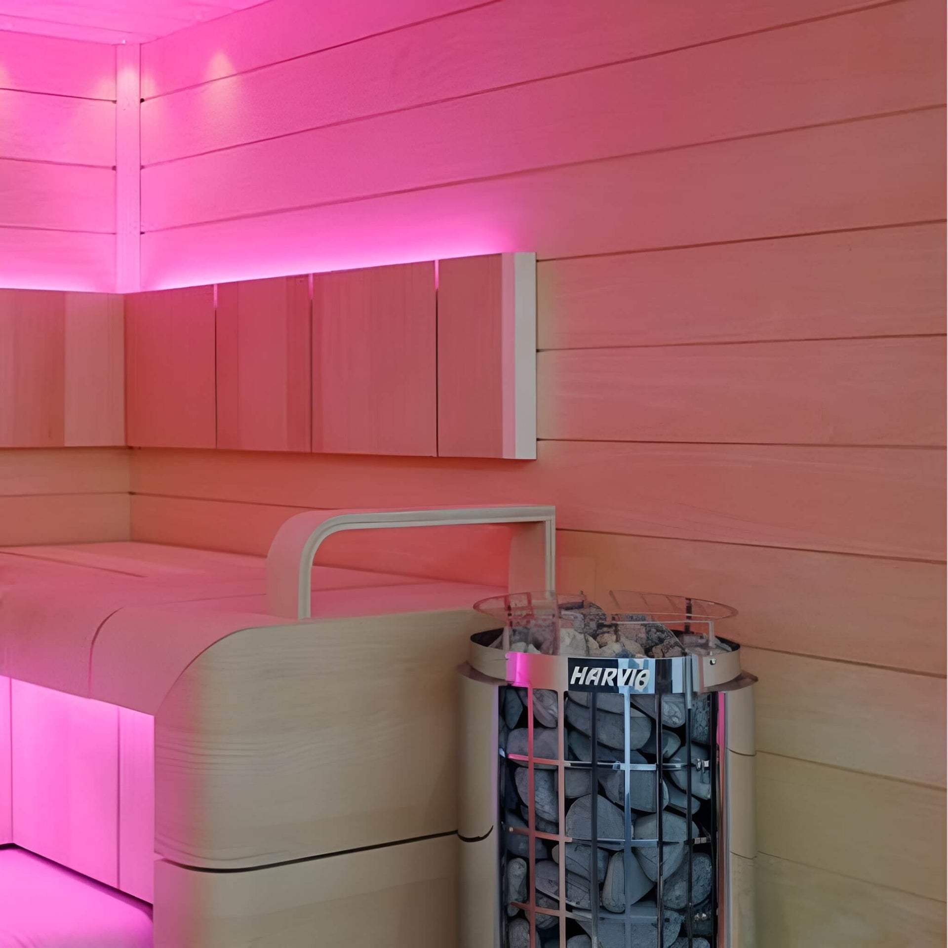 Harvia Cilindro UL Certified Electric Sauna Heater With Xenio CX45 Digital Control Panel & Sauna Stones [PC60/80/90/110E] (SAK86571)