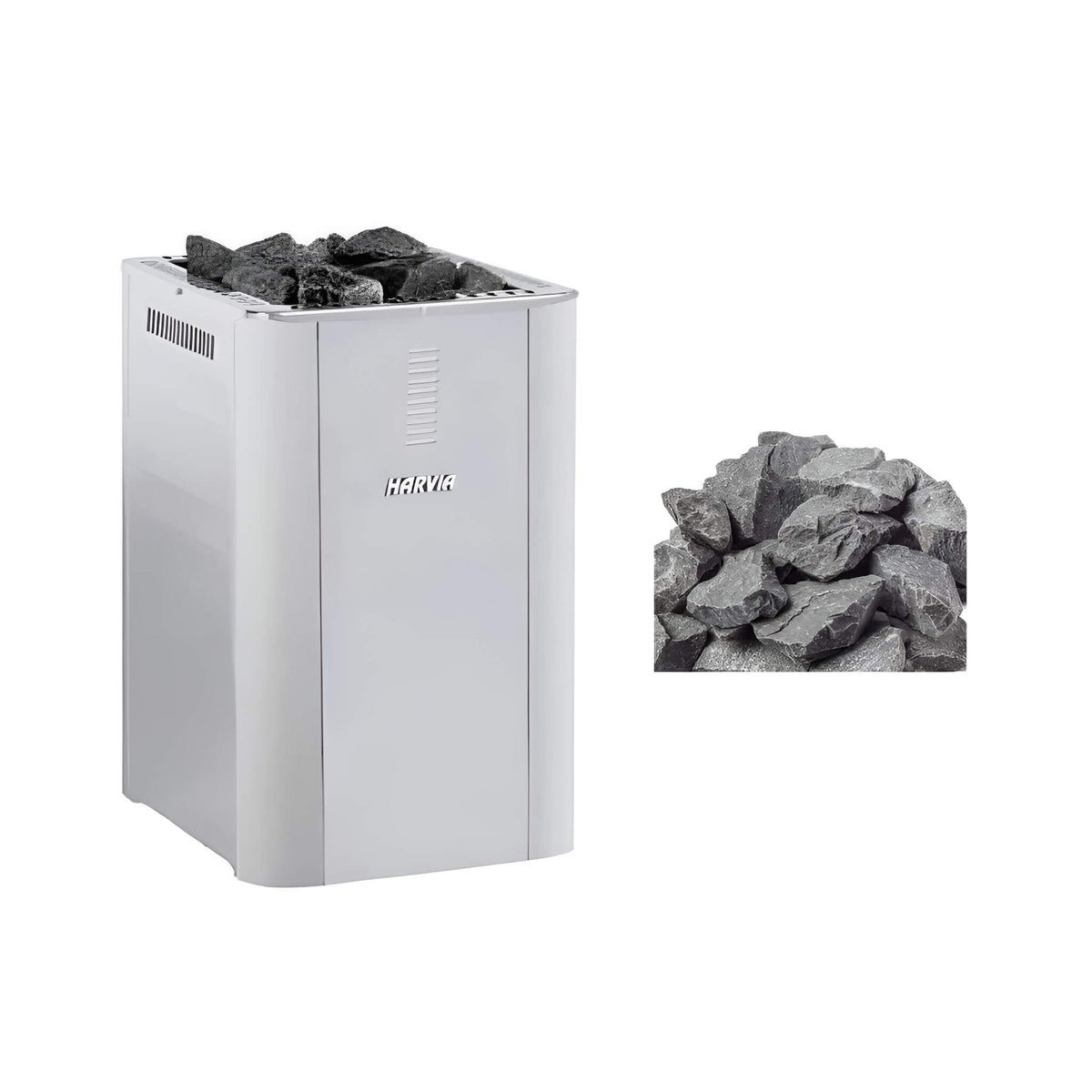 Harvia Duo Series Stainless Steel Wood Sauna Stove With Sauna Stones [WK200SLUX/WK360SLUX] (SAK68420)