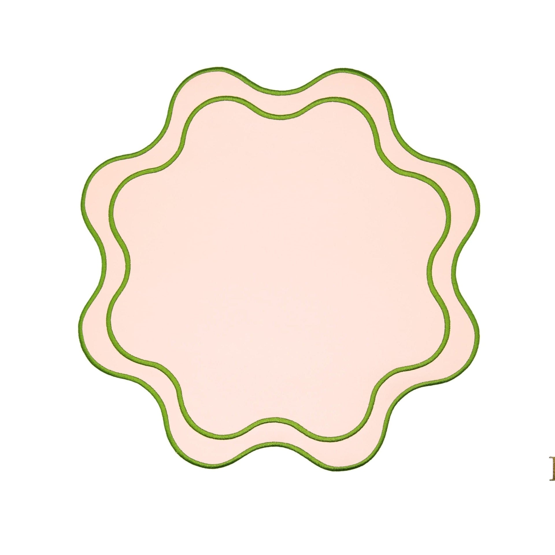 SPRING TABLE DECOR – HAVEN PINK WAVY EDGE FAUX LEATHER PLACEMAT