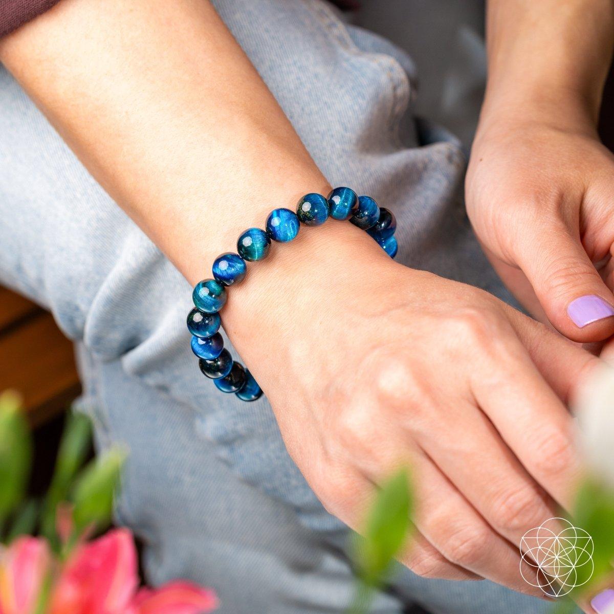 Hawk’s Focus – Royal Blue Tiger’s Eye Bracelet