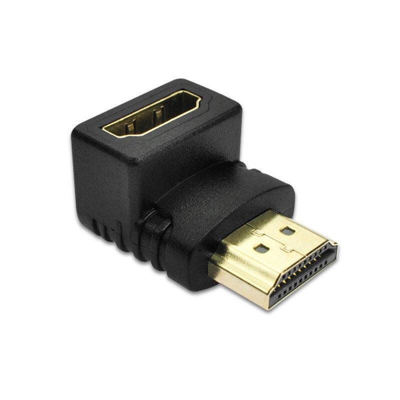 HDMI Compatible 90 Degree Right Angle Adapter HDMI 270 Degree HDMI Gold Plated HDMI 2.0 Male To Female Adapter Connector HDMI Cable Extender 3D 4K Supported