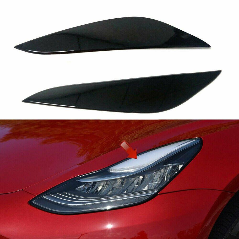 Headlight eyelid trimming eyebrow stickers suitable for Tesla Model 3 (2017-2021)