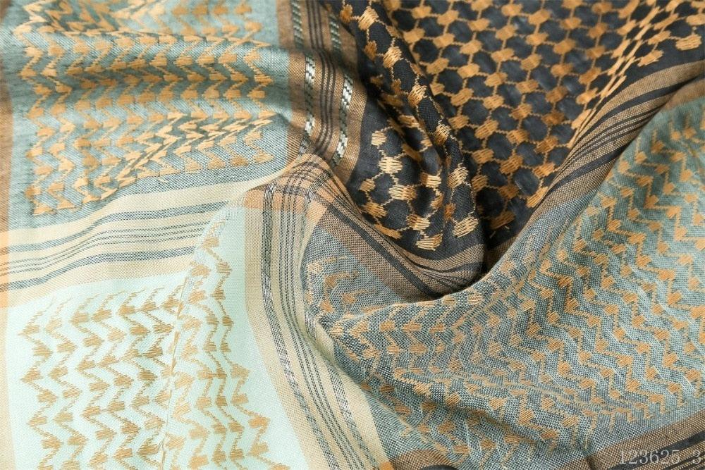 Headscarf Hijab Man Arabic Cotton Hijab Burqa Palestine Keffiyeh Scarf Arabian Islamic Clothing Men Muslim Hijab Wrap Pattern of Arab Shemagh Keffiyeh Men Arab Kufiyah Keffiyeh Arabic Muslim Head Wrap Men Scarf Shawl
