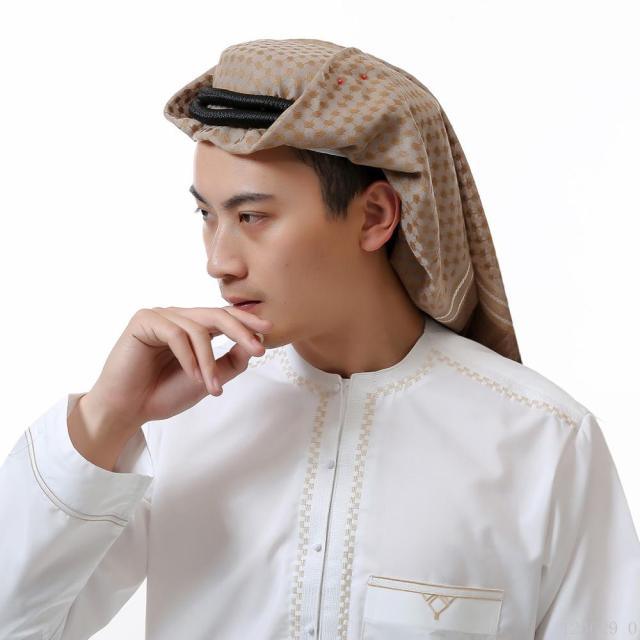 Headscarf Hijab Man Arabic Cotton Hijab Burqa Palestine Keffiyeh Scarf Arabian Islamic Clothing Men Muslim Hijab Wrap Pattern of Arab Shemagh Keffiyeh Men Arab Kufiyah Keffiyeh Arabic Muslim Head Wrap Men Scarf Shawl