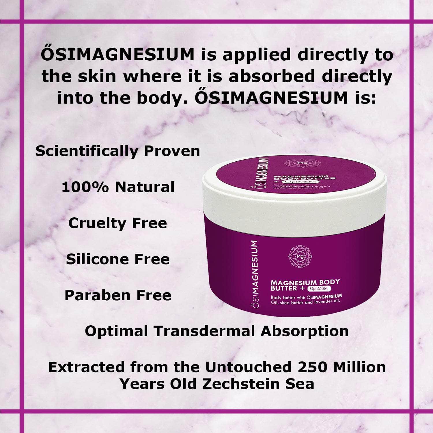 ŐSIMAGNESIUM Lavender Body Butter + OptiMSM - 6.76oz