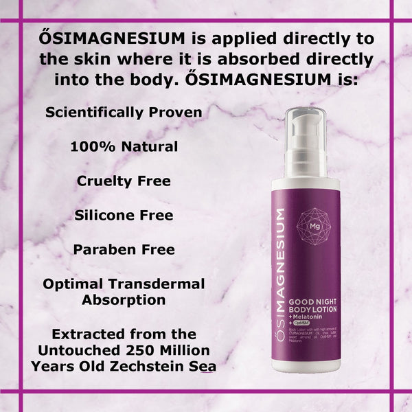 ŐSIMAGNESIUM Body Lotion + Melatonin + OptiMSM - 6.76oz