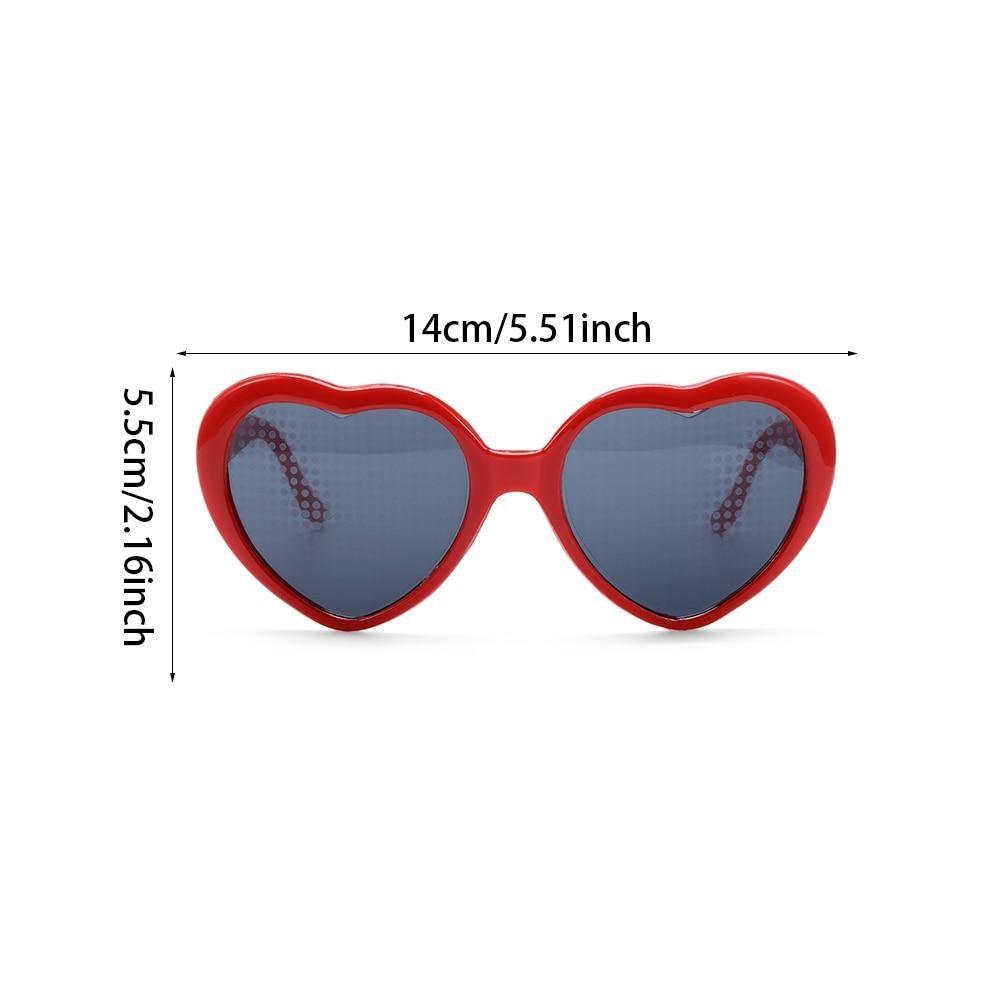 Heart Effect Diffraction Glasses That Turn Lights into Hearts Shaped Love Effects Glasses  Watch The Lights Change to Heart Shape At Night Diffraction Glasses For Unisex Sunglasses