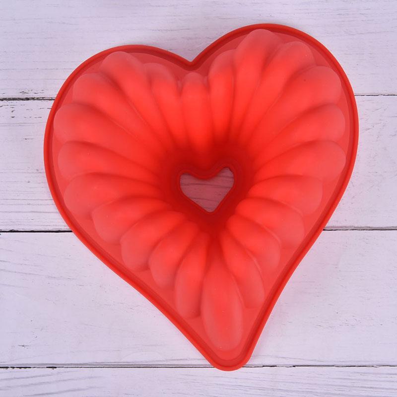 Heart Love Jelly Silicone Cake Mould Mold Baking 3D Decorating Tools Heart Love Cake Mold Trays Silicone Baking Pan  Mold Baking Cake Pan For Bread Muffin Cake Baking Tools For Kitchen