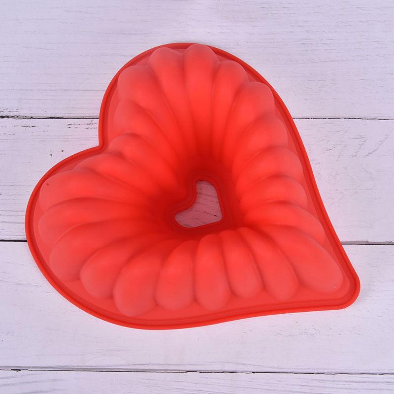 Heart Love Jelly Silicone Cake Mould Mold Baking 3D Decorating Tools Heart Love Cake Mold Trays Silicone Baking Pan  Mold Baking Cake Pan For Bread Muffin Cake Baking Tools For Kitchen