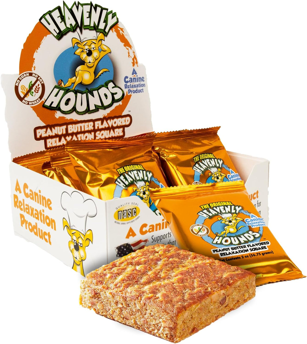 Heavenly Hounds Relaxation Squares Calming Treats for Dogs