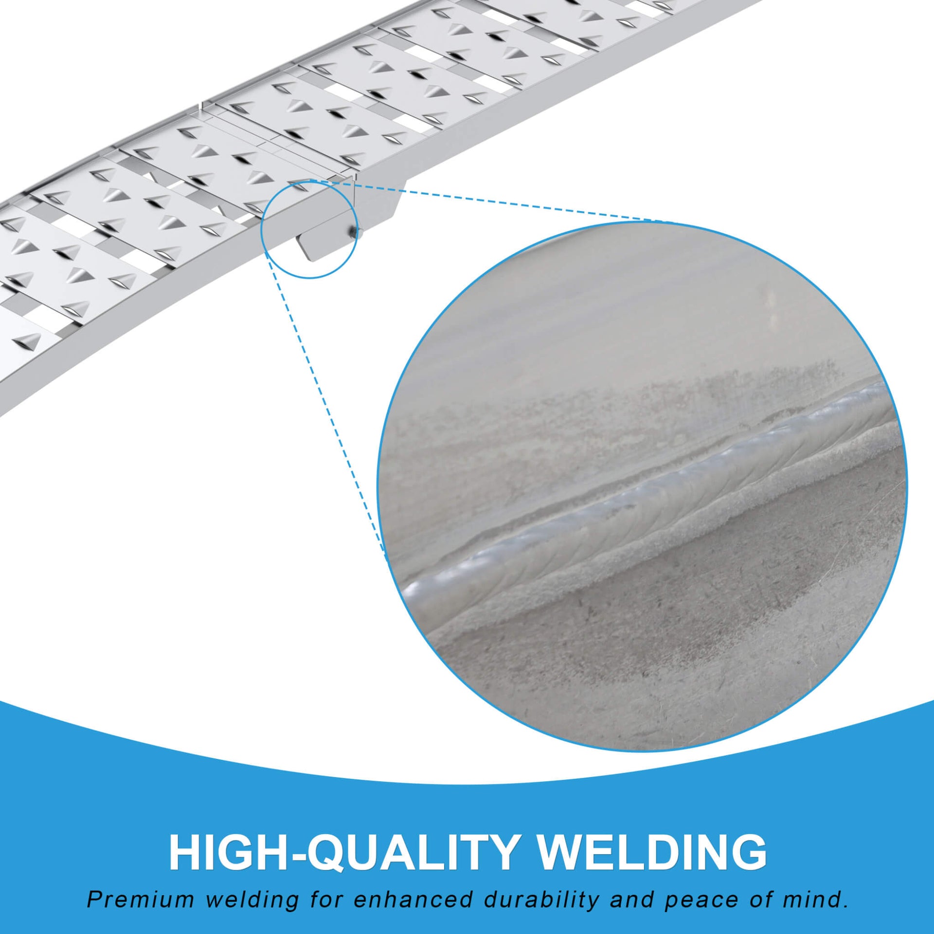 Heavy-Duty 1500LB 7.5FT Folding Aluminum Loading Ramps Set (SAK30158)