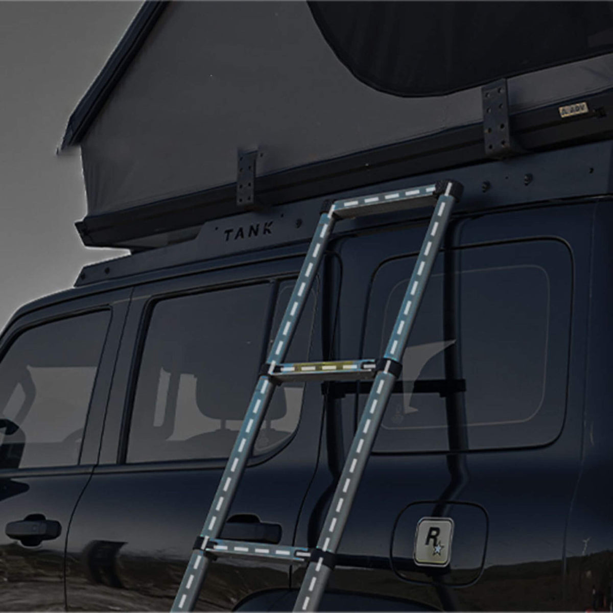 Altitude Heavy-Duty Hard-Shell Rooftop Tent With Ladder [2-3 Person] (SAK93120)
