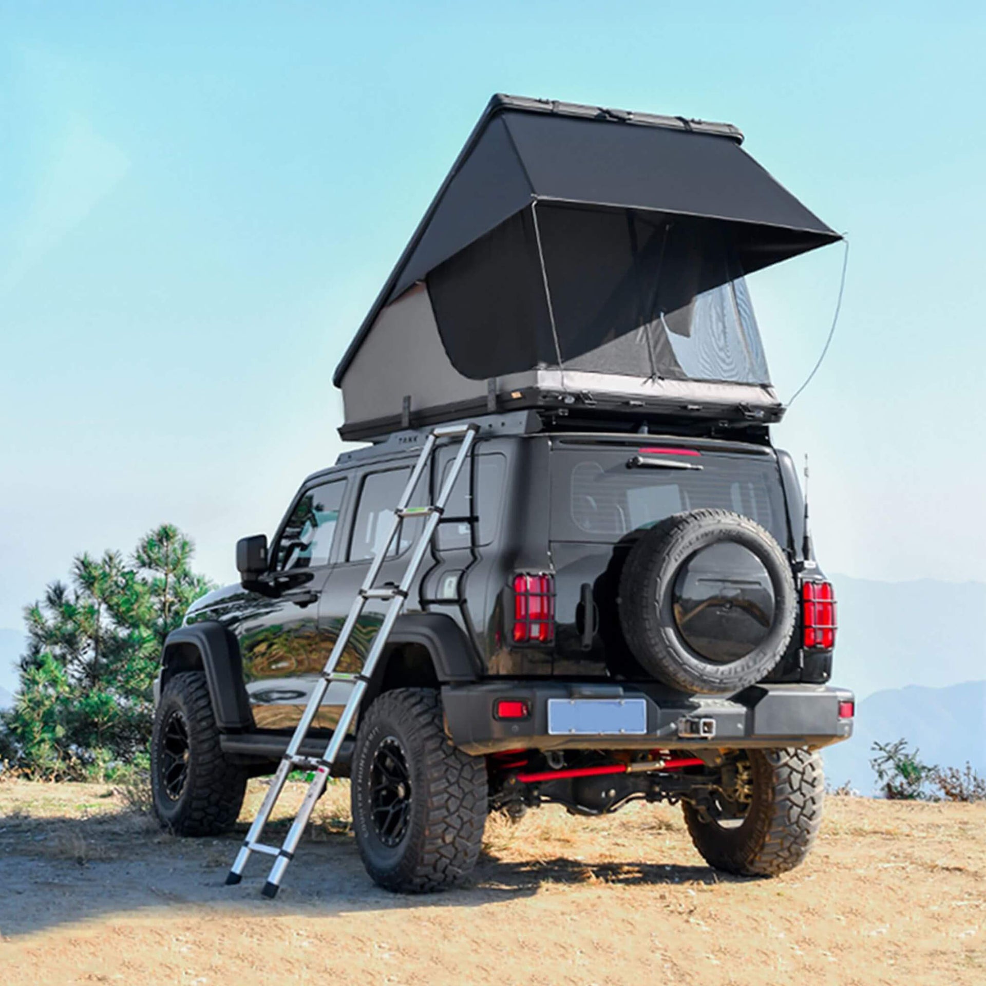 Heavy Duty 2-3 Person Hardshell Rooftop Tent With Ladder (SAK93120)