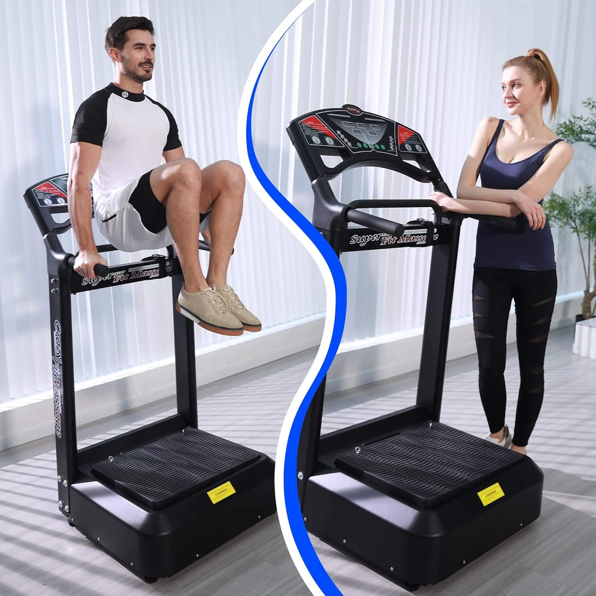 Heavy-Duty 400LBS Whole Body Vibration Plate Workout Machine (SAK57390)