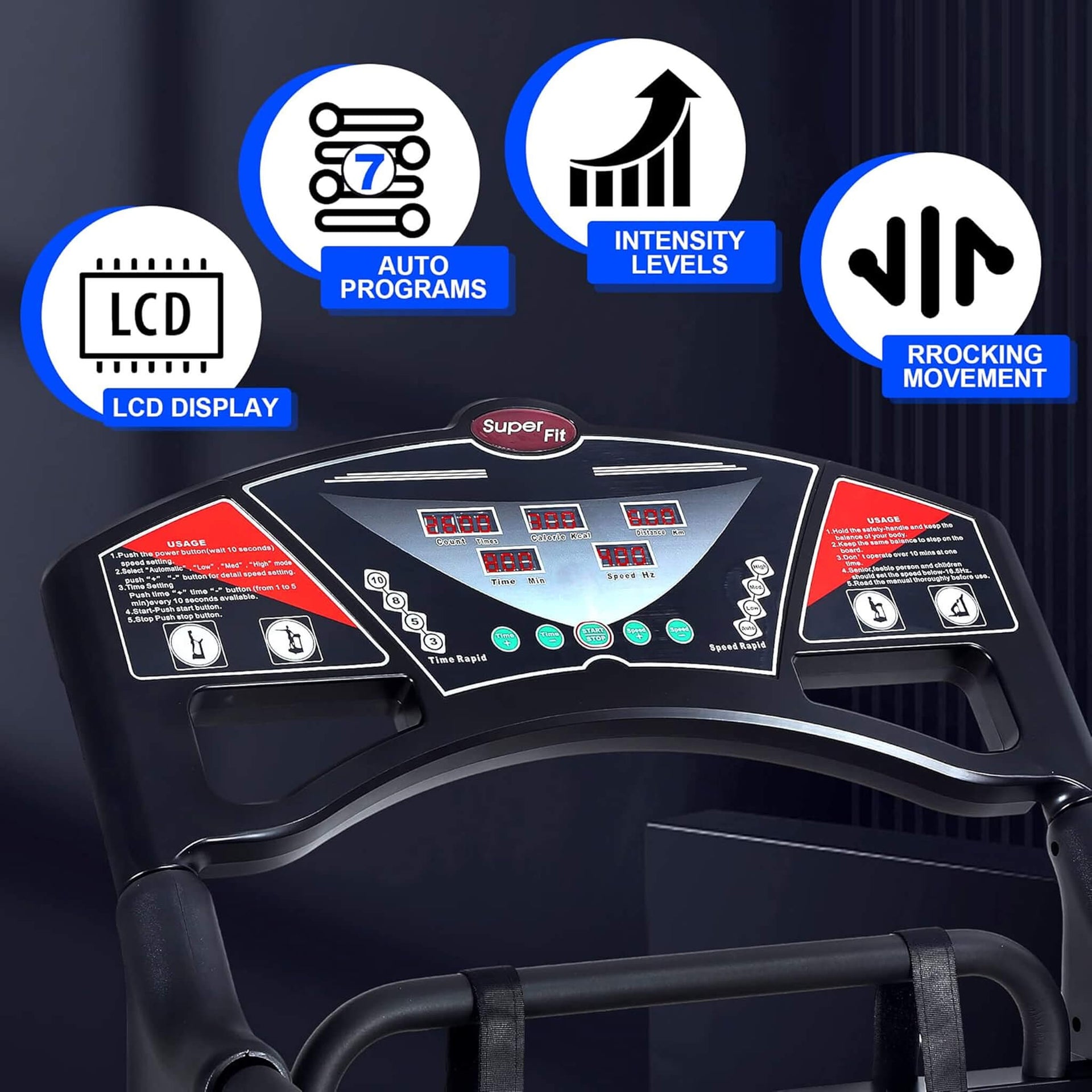 Heavy-Duty 400LBS Whole Body Vibration Plate Workout Machine (SAK57390)