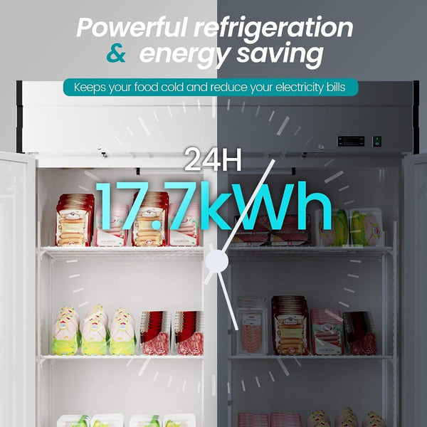 Heavy-Duty 54-Inch 2-Door Stainless Steel Commercial Freezer With OmniSmart Temperature Control (SAK91765)